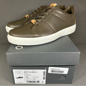 Ecco Soft Classic Men's Shoes Leather Classic Sport Casual US 11 EU 45 Tarmac